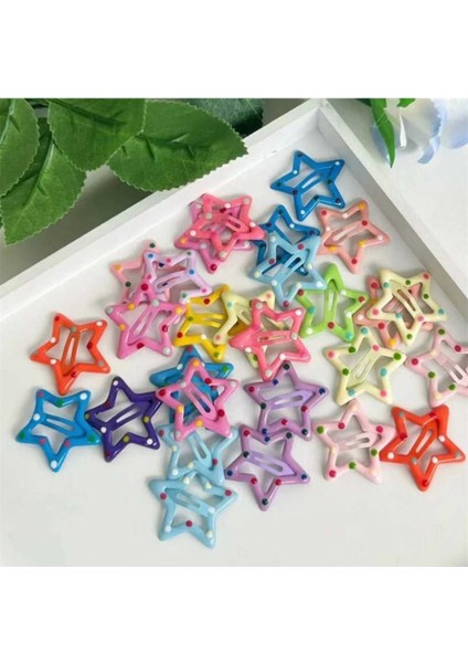 10 Adet Ithal Luxy Renkli Yıldız Çıtçıt Toka Mine Kaplamalı Puff Yıldızlı Toka fırsatları