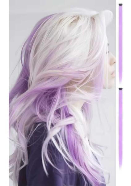 2 Adet Renkli Düz Yan Çıt Çıt Postiş Saç Sentetik Renkli Saç Çıt Çıt Saç Takma SAÇ50CM fiyatları