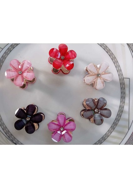 Ortası Taşlı Renkli Kristal Çiçek Model 3 cm Toka fiyatları