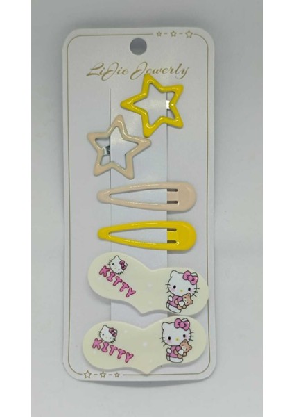 Figürlü Kız Çocuk Toka Seti Çocuk Toka Yıldız Toka Çıt Çıt Toka Hello Kitty Toka Seti fiyatları