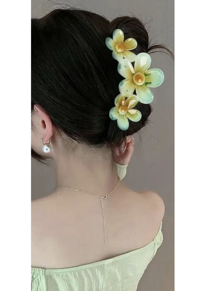 Lotus Çiçek Şekilli Lüks Mandal Toka 11 cm