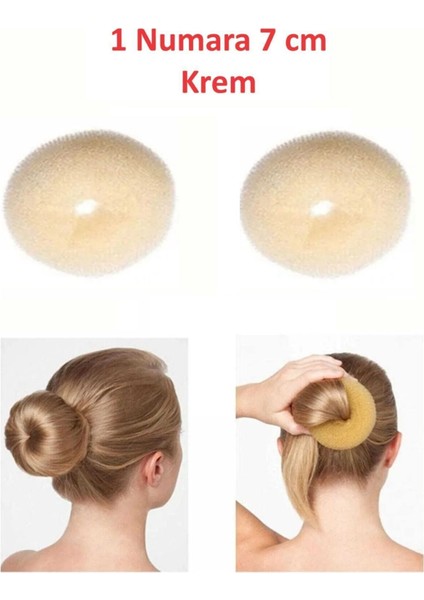 Sünger Topuz Saç Tokası 2 Adet 7 cm