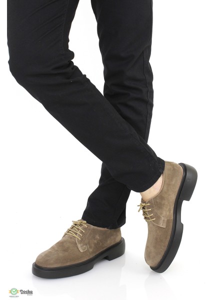 Docka Erkek Hakiki Deri Klasık Tarz Kalın Taban Süet Oxfort Ayakkabı ER5M/OX313