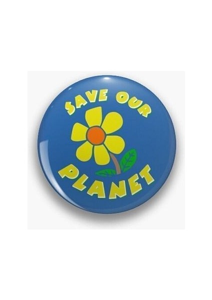 Save Our Planet Yazılı Climate Change Rozet