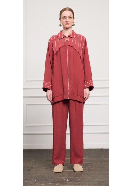 Pantolonlu Takım Kırmızı 1048