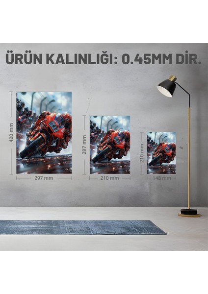 Anime Metal Poster Parlak Göz Alıcı Renkler - Eren'in Intikam Ateşi