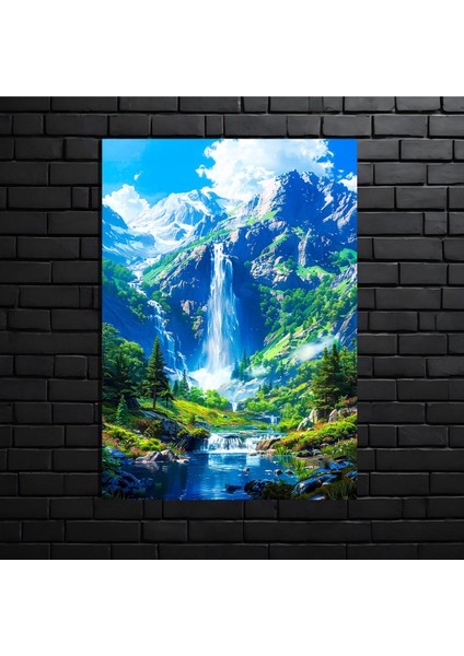 Anime Metal Poster Parlak Göz Alıcı Renkler - Çamurlu Ralli