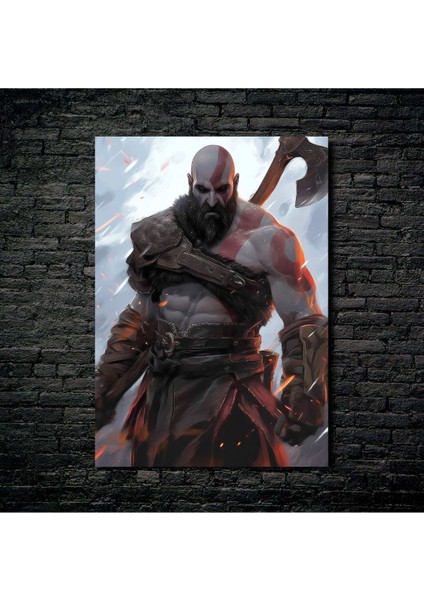 Anime Metal Poster Parlak Göz Alıcı Renkler - Kratos'un Intikam Arzusu fiyatları