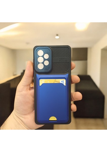 Samsung Galaxy A33 Uyumlu Kamera Korumalı Kartlıklı Kılıf(Çıkarılabilir Kamera Koruma)