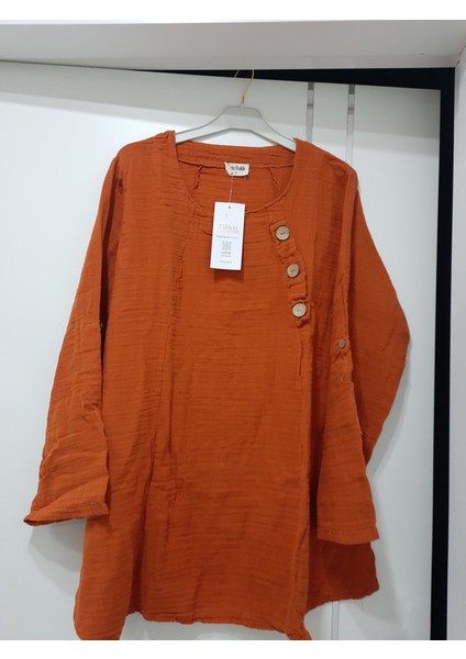 Kiremit Renkli Müslin Bluz