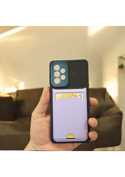 Samsung Galaxy A53 Uyumlu Kamera Korumalı Kartlıklı Kılıf(Çıkarılabilir Kamera Koruma)