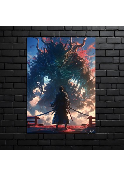 Anime Metal Poster Parlak Göz Alıcı Renkler - Gölgelerin Efendisi Sınırlarını Aş modelleri
