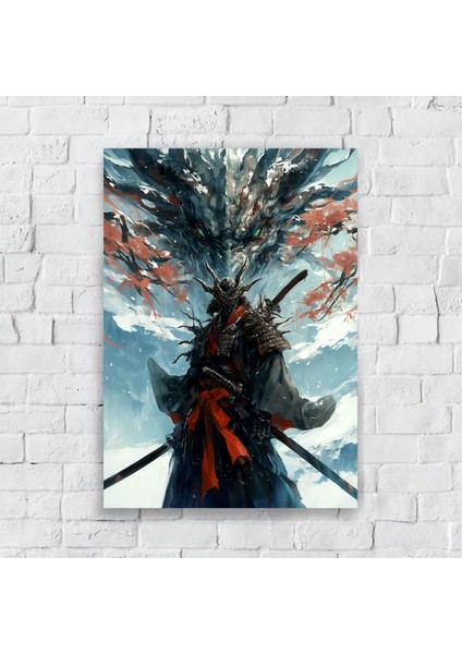 Anime Metal Poster Parlak Göz Alıcı Renkler - Ejderha Ruhu Kılıçların Efendisi