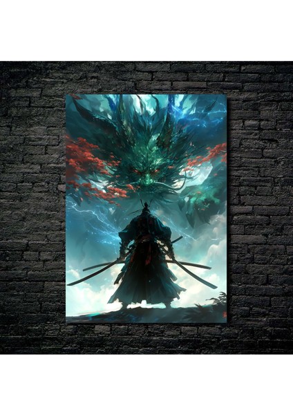 Anime Metal Poster Parlak Göz Alıcı Renkler - Ejderhanın Gazabı Son Savaşçı fiyatları