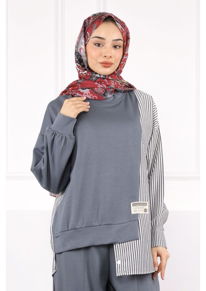 Indigo Gömlek Garnili Modal Tunik Pantolonlu Takım fırsatları