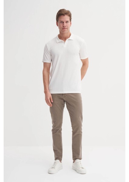 Polo Yaka Beyaz Erkek T-Shirt 4204 fiyatları