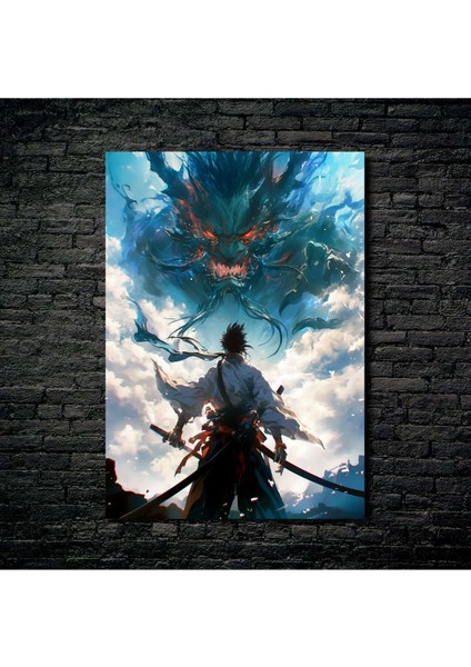 Anime Metal Poster Parlak Göz Alıcı Renkler - Gökyüzünün Hükmü Ejderha Avcısı fiyatları