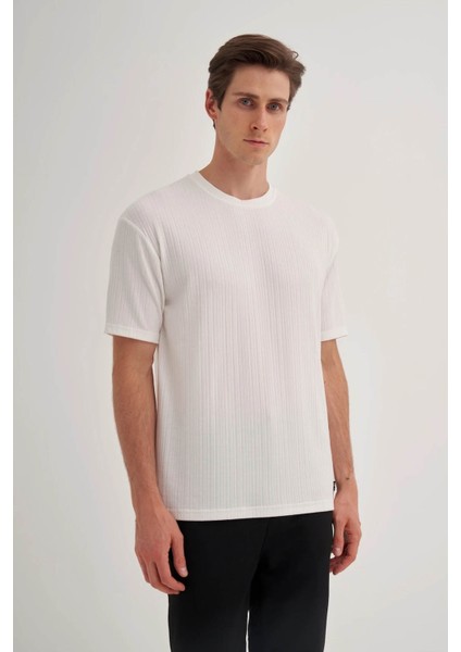 Bisiklet Yaka Beyaz Erkek T-Shirt 4263 modelleri