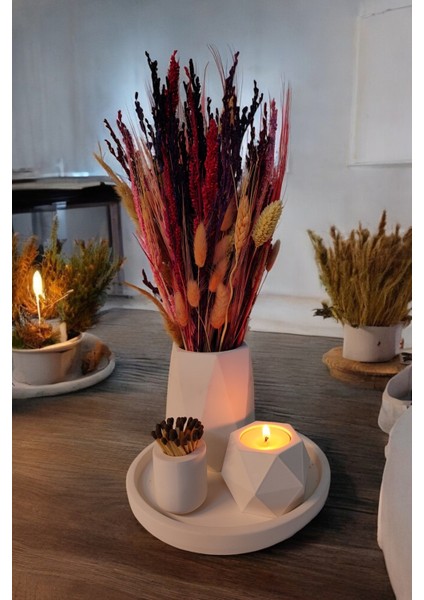 Modern Vazo - Teaighlt Mumluk - Kibritlik (Tealight Mum Dahildir) fırsatları