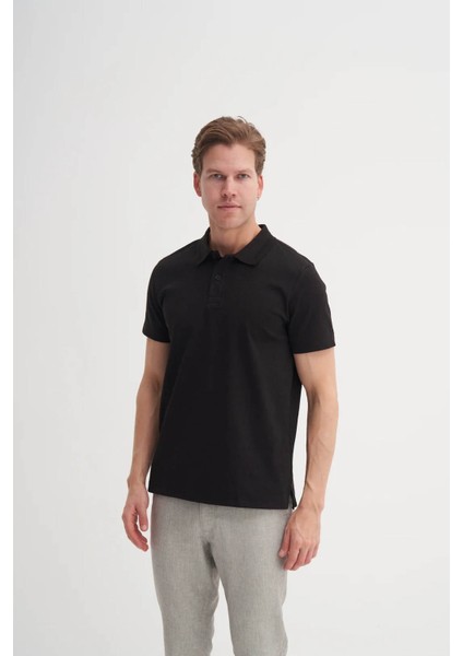 Polo Yaka Siyah Erkek T-Shirt 4153 modelleri