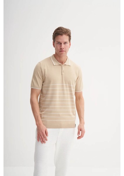 Triko Bej Erkek T-Shirt 3012 modelleri