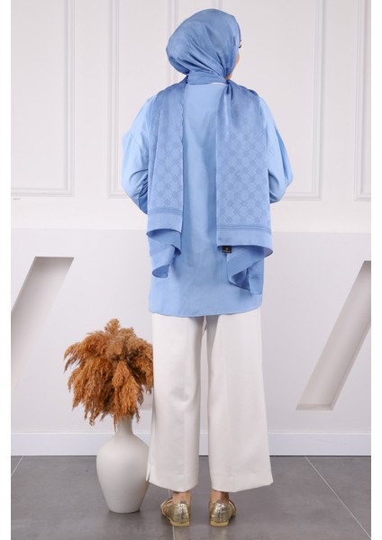 Bebe Mavi Ön Bağlamalı Kimono