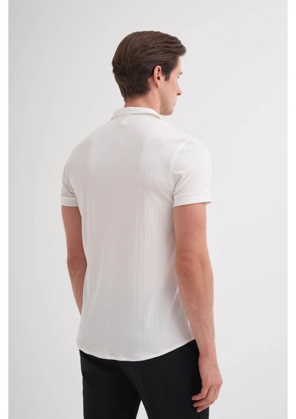 Kısa Kol Ekru Erkek T-Shirt 2042