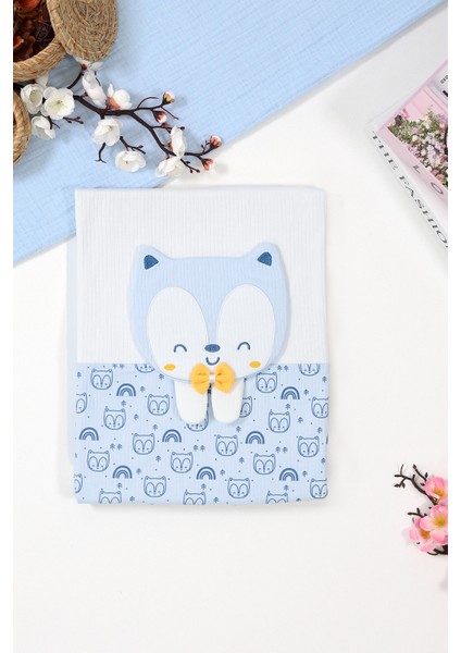 Erkek Bebek Çift Katlı Natural Penye Battaniye STL6981