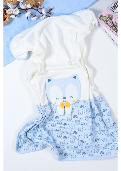 Erkek Bebek Çift Katlı Natural Penye Battaniye STL6981 fırsatları