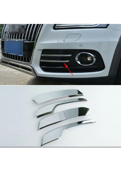 Audi Q5 2010 2017 Sis Farı Krom 4 Parça Abs (Plastik)