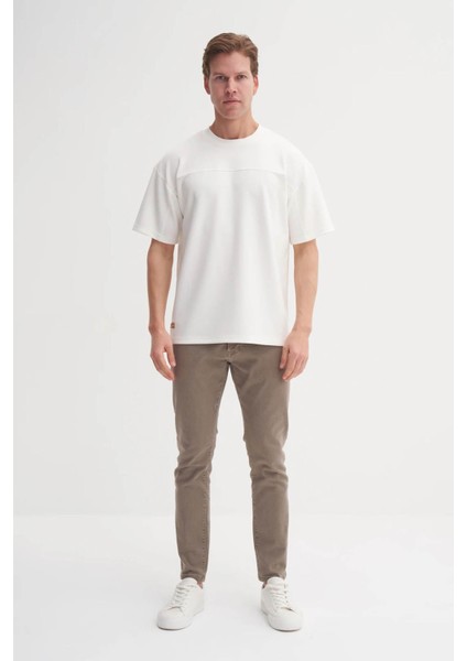 Bisiklet Yaka Ekru Erkek T-Shirt 4007 fiyatları