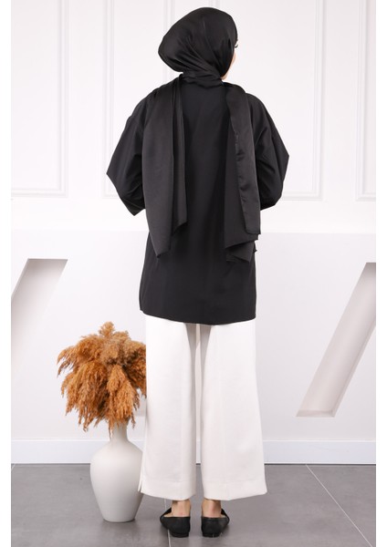 Siyah Ön Bağlamalı Kimono fırsatları