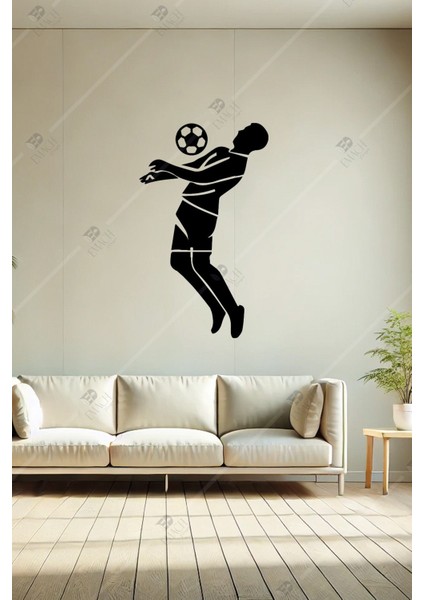 Futbol Halı Saha Göğüs Kontrol Ahşap Duvar Süsü Dekoratif