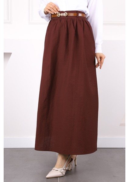 Bordo Bel Kemerli Büzgülü Etek fırsatları