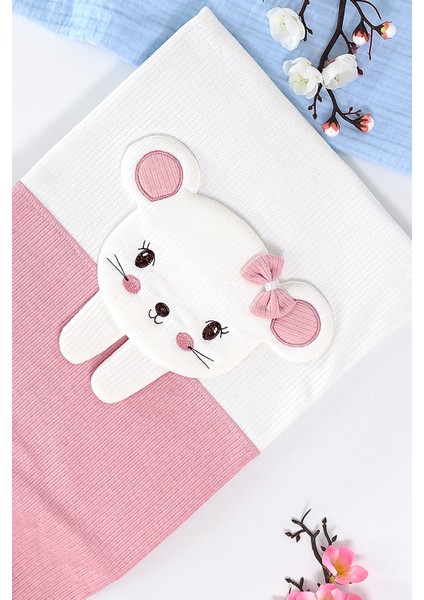 Kız Bebek Çift Katlı Natural Penye Battaniye STL6982 modelleri