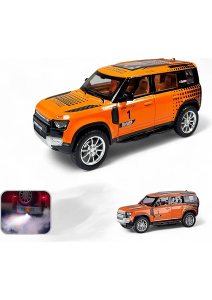 Kutulu Çek Bırak 1:22 Sesli ve Işıklı Buharlı Df Safari Metal Jeep