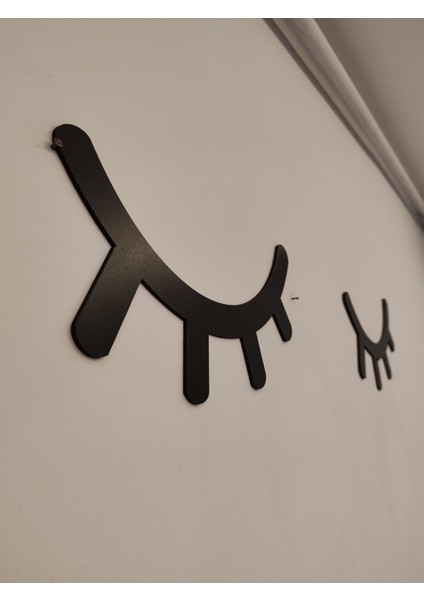 2'li Dekoratif Kirpik ( 30X16 cm Siyah Mdf 3 mm ) fiyatları