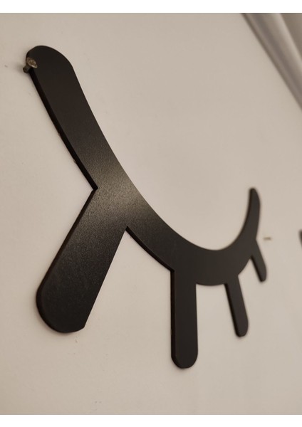 2'li Dekoratif Kirpik ( 30X16 cm Siyah Mdf 3 mm ) modelleri