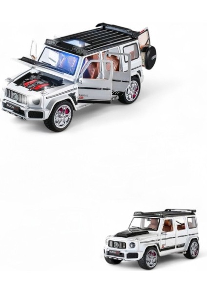 Çek Bırak 1:24 Sesli Işıklı Metal Model Araba Jeep