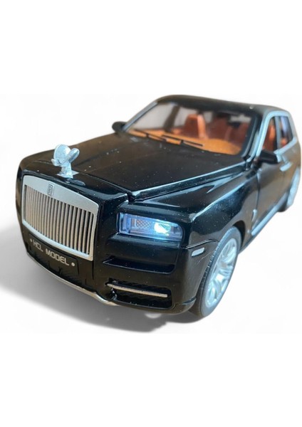 Kutulu Çek Bırak 1:22 Sesli ve Işıklı Buharlı Rr Lüx Metal Jeep Siyah