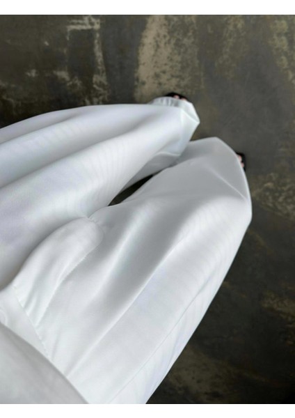 Bol Pantolon Çift Pile Beyaz modelleri