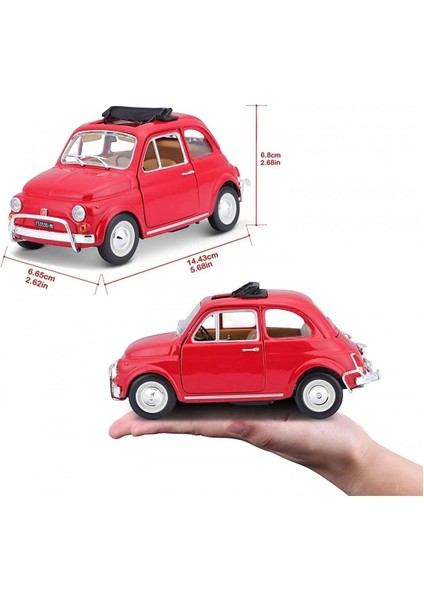 Fiat 500L 168 Kırmızı 1:24 Die-Cast modelleri