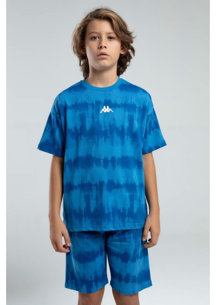 332924 Erkek Çocuk Tie-Dye Desen Şortlu Bermuda Pijama Takım