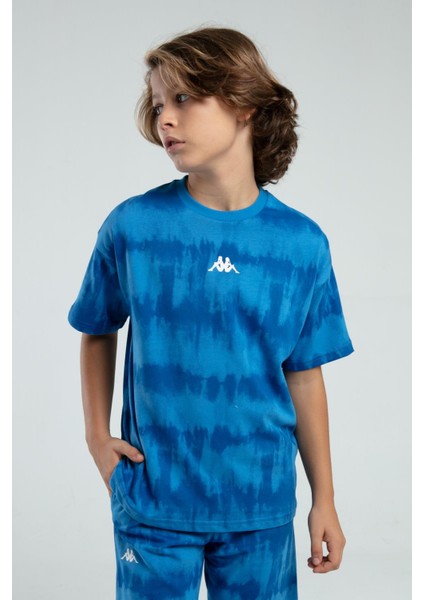 332924 Erkek Çocuk Tie-Dye Desen Şortlu Bermuda Pijama Takım