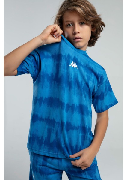 332924 Erkek Çocuk Tie-Dye Desen Şortlu Bermuda Pijama Takım