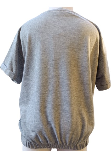 Kız Çocuk T-Shirt Baskılı Gri 9-10 Yaş Gri indirimleri
