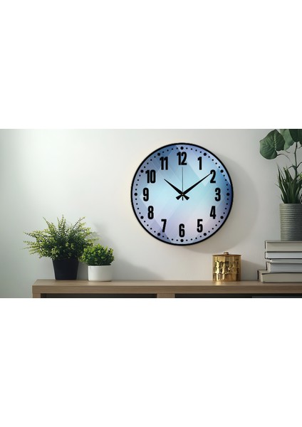 Dekoratif Türkçe Rakamlı Desenli Uv Baskılı Duvar Saati (Sessiz) Akar Mekanizma 40 cm Metal Akrep Yelkovan fiyatları