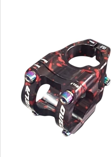 Bisiklet Gidon Boğazı 31.8mm Siyah-Kırmızı Desenli