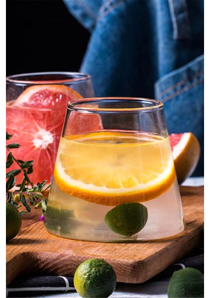 Mithra Life 2 Adet Isı Dayanıklı 400 ml Kahve, Meşrubat, Viski, Kokteyl, Sunum Bardağı MIT1145