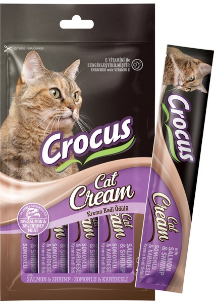 Mtxdpn Crocus Somonlu Ve Karidesli Krema Kedi Ödülü 4x15g